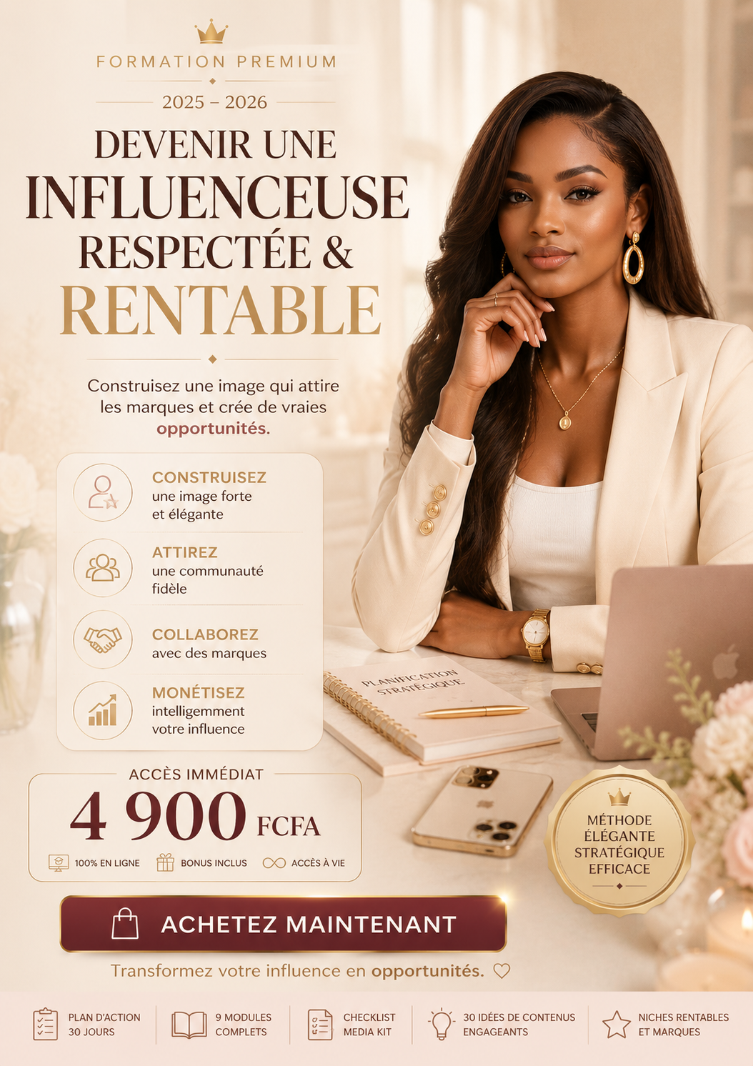 Devenir une Influenceuse Respectée & Rentable ( Influenceuses, mais autrement. )